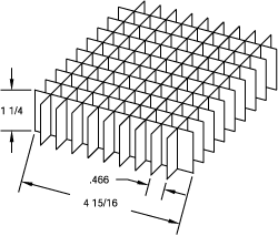 181026 - Cell Divider for Tube Storage Boxes, Cardboard, 5 x 5