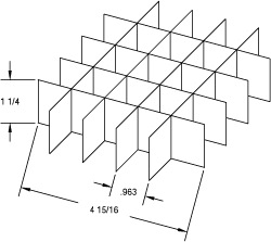 181035 - Cell Divider for Tube Storage Boxes, Cardboard, 7 x 7